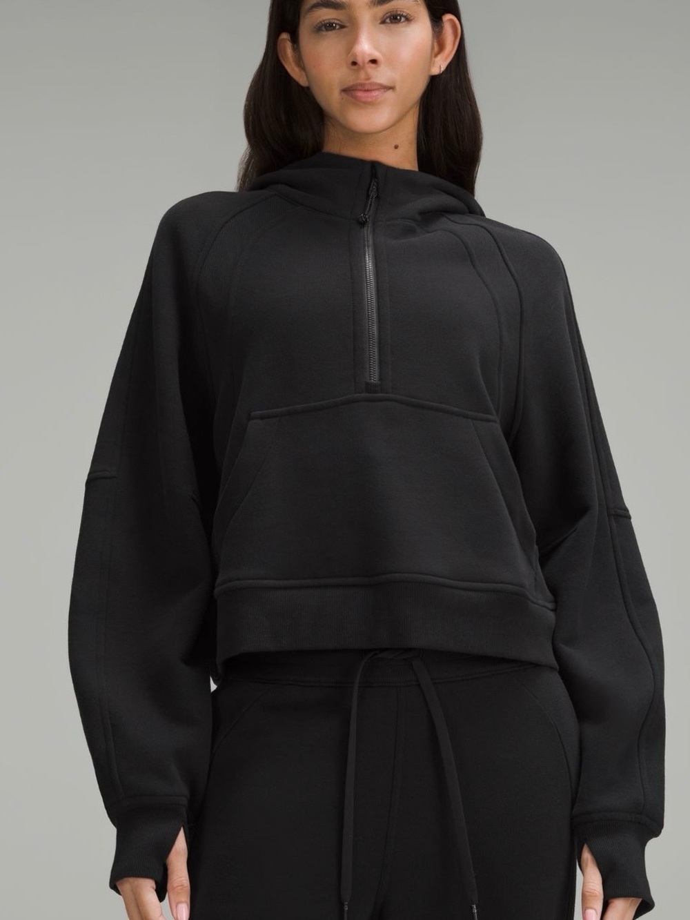 Lululemon Black Scuba Oversized Half-Zip Hoodie